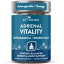 Vitality Suplemento de Cortisol – Luta Fadiga, Sinta-se calma e equilibrada – Cortisol saudável, Energia Focada, Apoio Adrenal – Suplemento Ashwagandha com Rhodiola, L-Tirosina, Santo Basil – 60 Cápsulas Veg