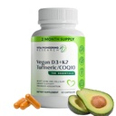 5-in-1 Vitamina D3 2000UI + K2Vital Vitamina K2 com açafrão e COQ10 - com pó de abacate para absorção melhorada - coração, osso, suporte à saúde celular