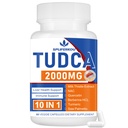 2000mg Suplemento de suporte de fígado Tudca, Tudca Bile Sal com cardo de leite e Nac,60 Cápsulas para 30 dias,Suporte para fígado, desintoxicação,Sistema imunológico