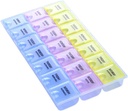 INVODA Pill Case 7 Day Weekly Pill Box with Medication Reminder Pill Organizer - Morning Noon Evening Daily 21 Compartimentos destacáveis