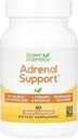 Super Nutrição Suporte Adrenal com L-Tirosina, Rhodiola Extract, Ashwagandha Extract e Eleuthero Extract, 60 Cápsulas Veggie