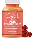 PMS Gummies de apoio para as mulheres - Suplemento de Chasteberry para equilíbrio hormonal e alívio menstrual Cramp - 60 Contagem