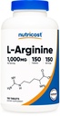 L-Arginina 1000mg de nutricosto, comprimidos de ácido amino (150 comprimidos)