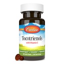 Carlson - Tocotrienols, 40 mg, com vitamina E de origem natural, Gama, Alfa, Delta, Beta, Fonte sustentável, 30 Softgels