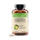 Naturewise Garcinia Cambogia - 60% HCA Concentration Extract, Suporte Natural para Objetivos de Peso e Níveis de Energia - Vegan, Não-GMO, Glúten Grátis - 180 Cápsulas[2-6 Mês de Abastecimento]