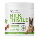 Cardo de Leite para Cães - Max força suporte fígado mastiga, Wild Alaskan Salmon Oil & Curcumina - Rim Detox & Suporte Hepático - Suporte de fígado natural mastiga feita com frango real, cholina e NAC