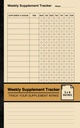 Rastreador do suplemento semanal: livro de log do suplemento simples