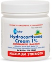 Globe Hydrocortisona creme de força máxima 1% w/Aloe, 16 onças, creme anti-Itch para vermelhidão, inchação, comichão, erupção cutânea, mordidas de inseto/mosquito, Eczema, hemorróidas e mais, 16 oz Jar