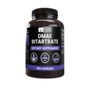 Ingredientes originais puros DMAE Bitartrate (365 Cápsulas) Sem enchimento de magnésio ou arroz, sempre puro, laboratório verificado