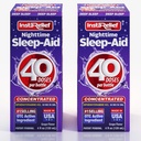 Líquido de Sono noturno, 50mg de difenidramina HCl, pacote de valor Twin (80 doses), sabor de uva, queda dormindo rápido e ficar dormindo mais