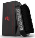 Bossman Barba escova para homens - mão segura Boar & Nylon Bristle escova - Detangling escova para barba e cuidado com o cabelo