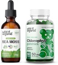 Selvagem e orgânico musgo tintura 2 fl oz & pastilhas de clorofila