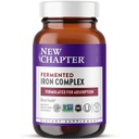 Novo capítulo suplemento de ferro, complexo de ferro fermentado de toda a comida feita com vegetais orgânicos e ervas + uma dose diária não-constipante - 90ct, 3 Month Supply