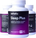 Sleep Plus Supplement com Melatonina, GABA, Ashwagandha, 5-HTP , para homens e mulheres procurando uma programação saudável de sono-wake e um humor relaxado , 60 contagem , 60 dia de fornecimento