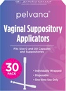 Aplicadores Supositórios Pelvana para Mulheres - (30 Pack) - Se encaixa Tamanho 0 e 00 Cápsulas - Muitas vezes usado com Supositórios de Ácido Bórico