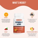 Vitamina C 1000mg com zinco, rosa HIPS e Citrus Bioflavonoides, Imune Supplement Antioxidants Protection, 300 Cápsulas