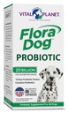 Planeta Vital - Flora Dog Probiótico Cápsulas Suplemento com 20 Culturas de Bilhões e 10 Strains, Imune de Alta Potência e Suporte Digestivo Probióticos para Cães, 30 Cápsulas de Libertação Atrasadas