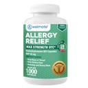 WELMATE Alergia Alívio - Difenidramina 50 mg - 1000 cápsulas de contagem - Anti-histamínico - Alergia e sintomas frios - espirros, Nariz Runny, Comichões e Garganta