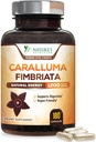 Pure Caralluma Fimbriata Extract Altamente Concentrado 1200mg - Natural Caralluma Fimbriata Cápsulas Suporte Endurance, Melhor Suplemento Vegan para Homens e Mulheres, Não-GMO - 180 Cápsulas