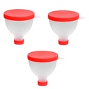 Gofidin 3PCS 200ML Portable Protein Powder Funnel Portable Fill Funnel Gym Partner for Water Bottle Fitness Protein Shaker Bottle Nutrition Storage Container