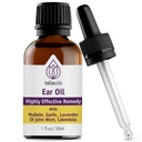 Teliaoils Natural Ear Drops Essential Oil com Alho e Mullein - Óleo de Orelha de Erva Remédio para remoção fácil de cera de ouvido, Desconfort & Ringing Alief - Natural calmante, propriedades de limpeza profunda - 1 oz.