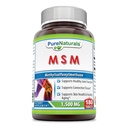 Puro Naturals HSH (Metilsulfonilmetano) Suplemento de 1500 Mg por serviço de 180 comprimidos