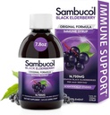 Sambucol Black Elderberry Syrup - Sambucus Elderberry Syrup para Adultos Suporte Imune, Elderberry Líquido, Extrato de Elderberry, Sem glúten - 7.8 Fl Oz