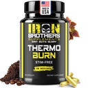 Irmãos de Ferro Suplementos Estimulantes Queimadores de gordura gratuitos para mulheres e homens – Perda de peso - Queimador de gordura termogênico não Stim – Suplemento dietético – Metabolismo Booster com Cayenne Pepper – 30 Dia Fornecimento