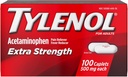 TYLENOL Reliever & Fever Reducer 500 mg, Caplets 100 ea Pack de 2