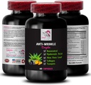 Suporte de ácido lipoico alfa - ANTI-WRINKLE COMPLEX - Benefícios de folhas de Aloe Vera, Impulso de colágeno, Extrato de folha de chá verde, Poder de semente de uva, Benefícios de grãos de café verde, Ácido hialurônico 1 garrafa 60 Caps