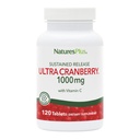 NaturesPlus Ultra Cranberry, liberação mantida - 1000mg, 120 comprimidos - com vitamina C - Vegetarian, Gluten Free - 60 Servings