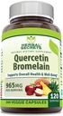 Herbal Secrets Quercetin 800mg com Bromelain 165mg, Veggie Capsules Supplement (Suplemento Não-GMO ) Gluten Free (U.A. (965 mg, 240, Count)