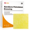 Carbou Medical Xeroform Petrolatum Dressing 2"x2", 25 Pacotes individuais, Pás de gaze não aderentes, Soft Fine Mesh Gauze Patch para cuidados de feridas, queimaduras, lacerações, enxertos de pele e incisões cirúrgicas