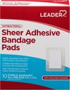 LEADER Blocos de bandagem adesivos, embalagens de blendes com pele, Altamente Absorvente Não-Stick Pad, para primeiros socorros e proteção contra feridas, Compare com Band-Aid, Tudo um Tamanho 3/4" x 4", 100 ct.