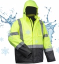 toolant 100% impermeável casacos de segurança para homens, Hi Vis Reflexive Work Jackets, construção de revestimentos de chuva para o tempo frio