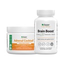 Jigsaw Health Bundle (Cocktail Adrenal), 60 Servings (Jar) e Brain Boost, 90 Cápsulas