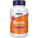 NOW Foods Biotin 5000 mcg Cápsulas, 120 contagem
