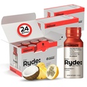 Ryde: Energetize Shot – Sabor Tropical – Cafeína de Chá Verde, Taurine, Ginseng Extract & B Vitaminas – 0 Calorias, 0 Açúcar – 2 FL OZ Shots – Aumenta a energia* (24 Pack)