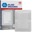 Ilha MED PRIDE Adesivo Vestido Grande Gauze Pads para feridas Estéril Absorvente Látex Respirável e Borracha Livre Embaladas individualmente (6'' x 8'')