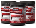Brain and Memory Booster - Pure GLUTAMINE Powder 4.500MG - Suporte imunológico, suplemento de glutamina em pó, suplementos de reforço de energia, l glutamina pré-treino, l glutamina pós-treino 3 garrafa (900g)