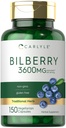 Carlyle Bilberry Extract Cápsulas □ 3600mg □ 150 Contagem Vegetariana, Não-GMO, Suplemento de frutas sem glúten