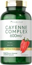 Cápsulas de Pimenta Carlyle Cayenne 600mg – 350 comprimidos – Não-GMO, Suplemento sem glúten