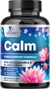 Natural Calm, Deswind & Relax Support - Ashwagandha, GABA, Magnésio, L-Theanina & Mais - Natural Focus, Energia & Imune Support - Nature's Non-GMO, Vegan, Gluten Free, Bottled in USA - 120 Cápsulas