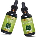 Go Nutrients Líquido Vitamina D3 com K2 (MK-7) gotas 1oz & Selenium 200 mcg Suplemento 1,0 oz ou vitamina D3 e K2