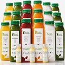 Suco de 3 dias de limpeza por fonte crua, Tudo natural desintoxicação crua, Suco para descanso corporal, Frio Pressionado Juice rápido, Grande maneira de saltar iniciar uma dieta mais saudável, 18 garrafas 12 onças, 3 tiros de gengibre