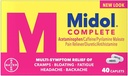 Midol completa máxima força dor Reliever Caplets 40 ea (Pacote de 4)