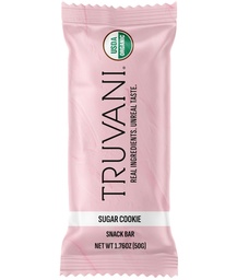 Truvani planta baseado snack Bares 1 Sugar Cookie Pacote de 6g de proteína, USDA orgânico e Vegan, o único bar, leite, soja e glúten grátis,