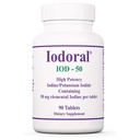 Optimox Iodoral 50 mg Suplemento - Comprimidos de iodeto de potássio, suporte à tireóide, vitaminas diárias e minerais, solução de iodo de Lugol - 90 Contagem