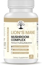 Lions Mane Mushroom Supplement - Extrato Corpo Frutado Premium - com Chaga, Maitake, Shiitake, Reishi - Mood, Cérebro e Imune Suporte, Adaptogen - Não-GMO - 60 Cápsulas Vegan