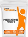 BulkSupplements.com Pregnenolona em pó - Suplemento Nutricional, Pregnenolona 20mg - Puro & Gluten Free, 20mg por serviço, 25g (0,88 oz) (Pacote de 1)